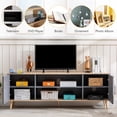 thumbnail image 6 of ChVans 70 Inch Mid Century Modern TV Stand for TVs up to 80 inches, Wood TV Stand with Storage, Entertainment Center for Living Room Bedroom, TV Media Console, 6 of 8