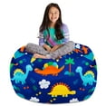 thumbnail image 2 of Posh Creations Bean Bag Stuffable Cover Only-for Toys,Canvas,Kids, 4 ft, Dinos on Blue, 2 of 4