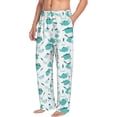 thumbnail image 2 of Uemuo Utensiles Pattern Men's Wide Leg Palazzo Lounge Pants with Pockets Light Weight Loose Comfy Casual Pajama Pants-Large, 2 of 9