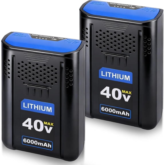 2 Pack 6.0Ah Lithium-ion Replacement for Kobalt 40V Battery Compatible with KPM1040A-03, KM-1640-06, KM 4040-06,Cordless Power Tool Battery