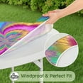 thumbnail image 5 of Colorful Tie Dye Pattern Round Fitted Tablecloth with Elastic Edge,Dining Table Cover Waterproof,Outdoor Round Tablecloth for Camping,Dining,Indoor and Outdoor, 5 of 7