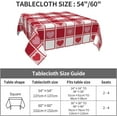 thumbnail image 6 of Valentine''s Day Tablecloth Square 60x60 Inch, Red Checkered Hearts Tablecloths Stain Resistance Polyester Table Cloth for Parties Kitchen Dining Indoor Outdoor, 6 of 6