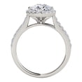 thumbnail image 4 of Mauli Jewels Engagement Rings for Women 1 Carat Tw Halo Diamond Engagement Wedding Ring 4 prong 14K Solid White Gold, 4 of 7