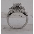 thumbnail image 3 of 14kt White Gold Womens Princess Diamond Bridal Wedding Engagement Ring Band Set 1-1/4 Cttw, 3 of 4