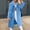 Blue, variant on Brondbend Coats for Women Womens Jacket Lapel Long Sleeved Outerwear Solid Color Comfy Relaxed Loose Jacket Ladies Club Tops Black