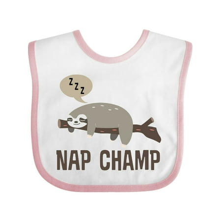 

Inktastic Sloth Nap Champ New Baby Gift Baby Boy or Baby Girl Bib