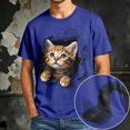 thumbnail image 2 of YUEHUA Cat Shirts for Mens Women Funny Tshirt Cat Shirt Unisex Cute 3D Cat Graphic Tee Summer Casual Short Sleeve Tops T-Shirts for Adult, 2 of 5