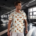 thumbnail image 3 of Wukai Squirrel Playing Print Men's Short-Sleeved Mesh T-Shirt,Quick-Dry Short Sleeve Workout T-Shirt-X-Small, 3 of 8