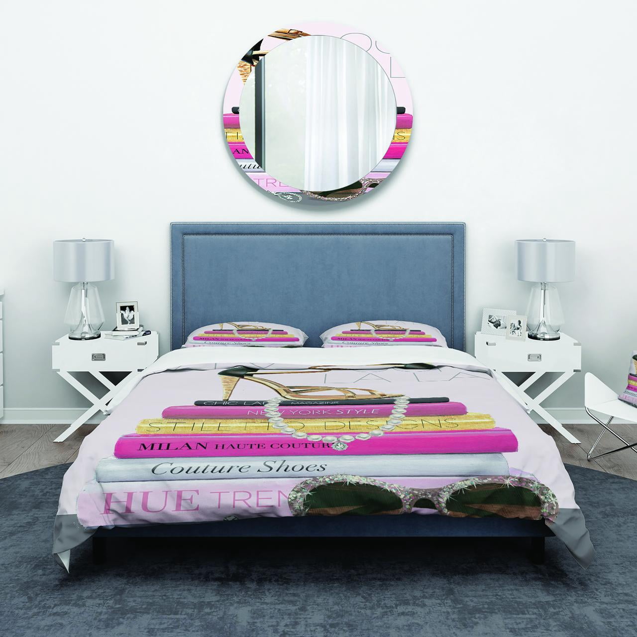 Designart 'Paris Glamourous Gold Style II' Teenage Duvet Cover Set