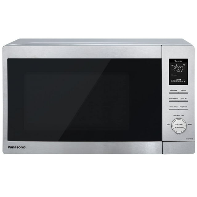 Panasonic NN-SV79MS Inversor inteligente de 1.4 pies cúbicos funciona con horno microondas de encimera Alexa, potencia de 1200 vatios con sensor Genius de cocción, acero inoxidable