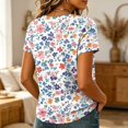 thumbnail image 5 of Sewkxo Womens Summer Tops Short Sleeve Basic Casual V Neck T Shirts Trendy Fashion 2026 Top,Multicolor XL, 5 of 5