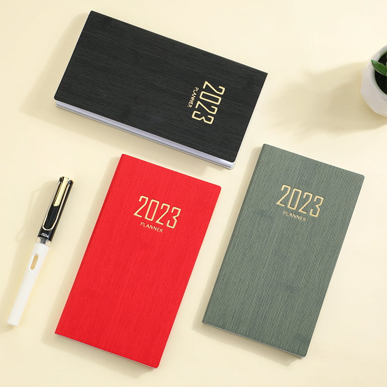 2023 A6 Mini Notebook 365 Days Portable Pocket Notepad Daily Weekly Agenda  Planner Notebooks Stationery Office School Supplies