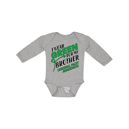 

Inktastic I Wear Green for My Brother Cerebral Palsy Awareness Boys or Girls Long Sleeve Baby Bodysuit