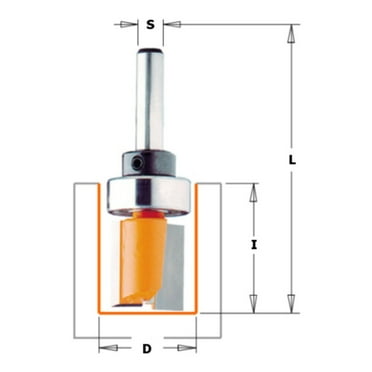 CMT Carbide Tipped Pattern Bit,1/4 Inch Shank 5/8 Inch Diameter