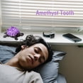 thumbnail image 6 of Natural Amethyst Tooth Turtle Night Lamp Healing Crystal Bedroom Bedside Table Lamp USB Port Home Decor Women Men Gift, 6 of 7