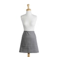 thumbnail image 2 of CC Home Furnishings Cotton Kitchen Unisex Bistro Chef Aprons - 28" - Gray - Set of 2, 2 of 7