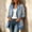 Gray, variant on Fnooota Womens Lapel Jackets, Patchwork Denim Lightweight Long Sleeve Fashion Fall Outerwear Gray Size XL