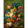 thumbnail image 2 of Bosschaert the Elder, Ambrosius 25x32 Black Ornate Wood Framed with Double Matting Museum Art Print Titled - Composition of Flowers in a Vase, 2 of 4