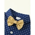 thumbnail image 2 of CARETOO Toddler Suit Boy Dress Clothes Set Toddler Formal Outfit Shirt Bowtie Suspender Pants Wedding 1-5 Years Baby Boy Suit, 2 of 12
