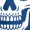 ROYAL BLUE, variant on Instant Message - Frozen Skull - Men's Long Sleeve Graphic T-Shirt