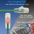 thumbnail image 4 of Cable de conexión Ethernet Lysymixs Cat6a Slim, 0,15 m, 24 unidades, color verde, 4 of 7