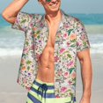 thumbnail image 4 of Picia Bunny Floral Gentle Cotton Regular Fit Short Sleeve Casual Hawaiian Shirt for Men-3X-Large, 4 of 8