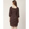 thumbnail image 2 of Moomaya Printed Short Dresses For Women, Button-Up Square Neck 3/4Th Sleeve Dress, 2 of 8