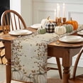 thumbnail image 3 of White Pumpkin Table Runner, Autumn Thanksgiving Kitchen Dining Table Decoration for Home Party Decor 13x36 Inches, 3 of 9