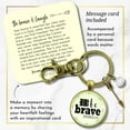 thumbnail image 2 of Be Brave Gutsy Goodness Bronze Keychain Faith Bible Strength Quote Jewelry Arrow Charm, 2 of 8