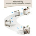 thumbnail image 4 of Puremind Queen Size Murphy Bed with Mattress, Murphy Cube Cabinet Bed with USB Charging Station and Large Storage Drawer, Murphy Chest Bed for Small Guest Room/Home/Office, White, 4 of 7