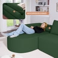 thumbnail image 5 of Soscana 104.9" L Shaped Sectional Sofa with Chaise, Boneless Sofa Couch Corduroy Fluffy Couch with Deep Seat,for Living Room,Apartment, No Assembly, 5 of 8