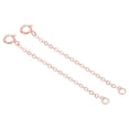 thumbnail image 1 of Unique Bargains 2 Inch S925 Silver Necklace Extender Gold Plated Chain Extenders Extension, Rose Gold 2 Pack, 1 of 6