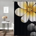 thumbnail image 2 of PRATYUS Flowers Black Background Shower Curtains for Chic Elegant Bathroom Decor, 100% Polyester Fabric, Modern Style with Hooks, Waterproof and Quick Drying 69"x72, 2 of 7
