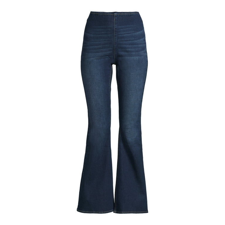 No Boundaries Juniors Pull On Flare Jeans 