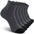 thumbnail image 2 of LIBRCLO Athletic Ankle Socks for Men Cushioned Quarter Sock Sport Running Half Crew Sock 5 Pairs, 2 of 4