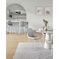 thumbnail image 6 of VASAGLE Bar Stools Set of 2, Counter Height Bar Stools with Back, Ergonomic Backrest, Synthetic Leather, Metal Legs, 24.8-Inch Tall Barstools for Kitchen Island Home Bar, Easy Assembly, Dove Gray, 6 of 9