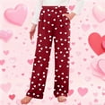 thumbnail image 2 of Diufon Valentine's Day Pajama Pants for Boys Girls Elastic High Waist Long Sleep Pants Soft Bottoms with Pockets, 2 of 6