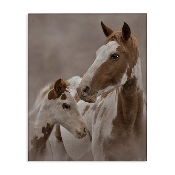 Stupell Industries Rustic Lodge Horse Family Photograph Canvas Art, 16 x 20, by Larry McFerrin