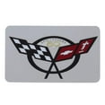 thumbnail image 1 of Eurosport Daytona - Compatible avec 1996-2004, Plaque d'Extraction C5 - Petit 50e & Drapeaux (Acier Inoxydable), 1 of 4