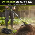 thumbnail image 4 of 20V Cordless Tiller Cultivator, 360RPM Electric Garden Rototiller with (2) 4.0Ah Batteries and Fast Charger, 8.9" Tilling Width & 6.8" Depth, Portable Tiller for Garden, Lawn, and Soil Cultivation, 4 of 10
