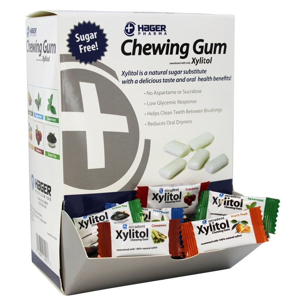Hager Pharma Xylitol Chewing Gum Assorted Flavors 200 Pack(s)