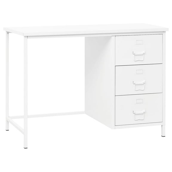 vidaXL Desk Industrial Home Office Study Desk Computer Desk with Drawers Steel