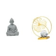 thumbnail image 1 of Estatua de mono,Estatua de Buda Mono para Interiores y Exteriores Budista,Figuras en miniatura meditando para decorar el jardín de casa.,Estatua de hoja,Estatua de hoja para decoración del, 1 of 8