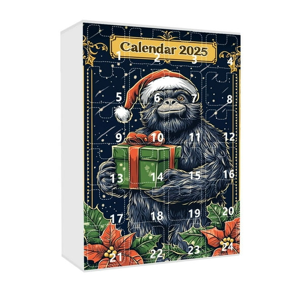 HomeDM Advent Calendar for Christmas 24 Days of Surprise Christmas Countdown Calendar with Xmas Cute Monkey Ornaments for Christmas Party Decor Holiday Christmas Gifts