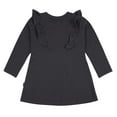 thumbnail image 2 of Baby Girls Charcoal Dress With Ruffle, 2 of 7