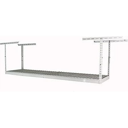 

MonsterRax Overhead Garage Rack 2x8 Ceiling Mounted Shelving Adjustable Hanging Organizer Heavy Duty Steel 350 Pound Capacity Color White Adjusts 18-33 from Ceiling