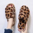 thumbnail image 3 of Zapatillas informales de piel para interior para mujer, zapatos planos con plataforma de felpa suave y peluda, antideslizantes, de diseñador de lujo, 3 of 5