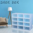 thumbnail image 3 of Caja de zapatos engrosada, zapatero de plástico transparente, artefacto de almacenamiento de dormitorio que ahorra espacio, zapato grande para el hogar, 3 of 7