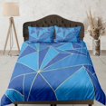 thumbnail image 1 of Juego de Cama Geométrico Azul Funda Nórdica de Lujo, Estética Ropa de Cama con Cremallera,, 1 of 4