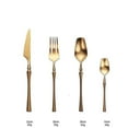thumbnail image 3 of 4pcs/set Stainless Steel Cutlery Set Gold Dinnerware Set Western Food Cutlery Tableware Dinnerware Forks Knives Spoons, 3 of 4